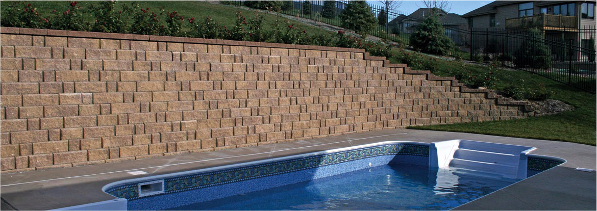 Retaining Wall by Pool